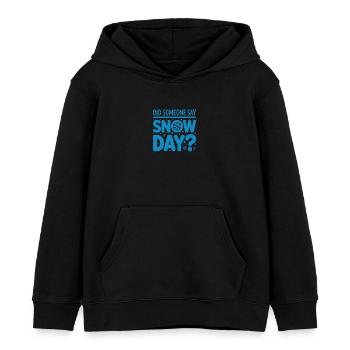 Jour de neige Dire jour de neige - Sweat à capuche enfant bio Stanley/Stella - noir - Devant - AI Model Kid Male (0cm)
