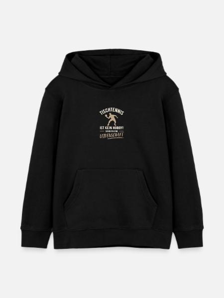 Tischtennis | Kein Hobby sondern Leidenschaft - Kinder Organic Hoodie Mini Cruiser von Stanley/Stella - Schwarz