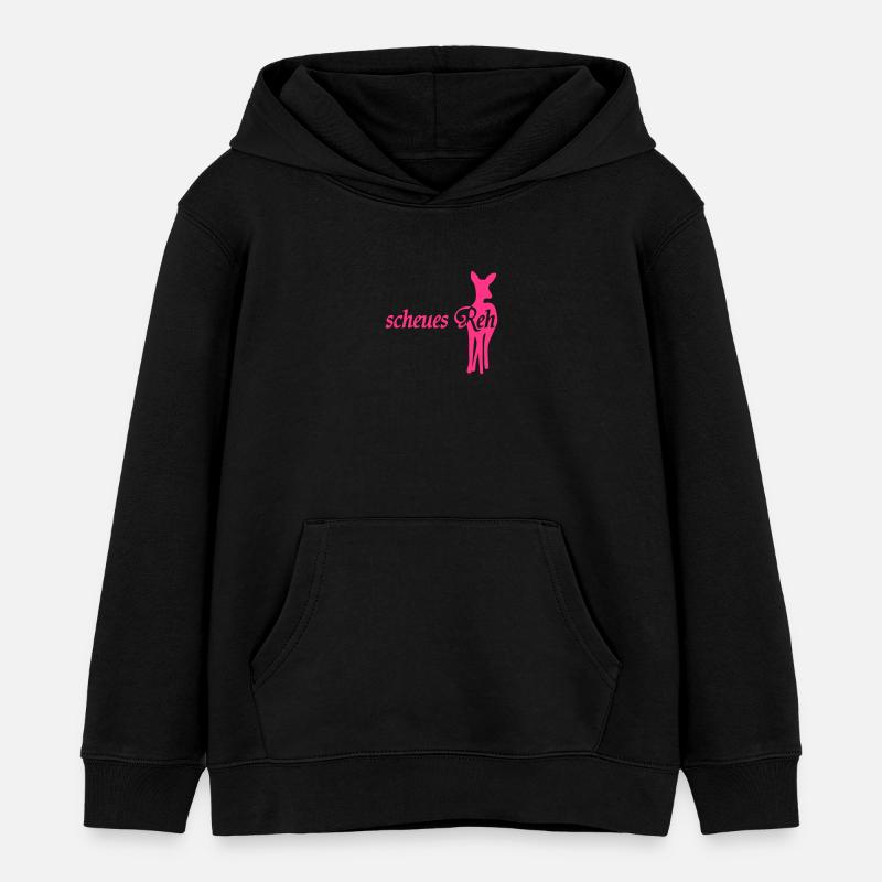 scheues_reh - Sweat à capuche enfant bio Stanley/Stella - noir