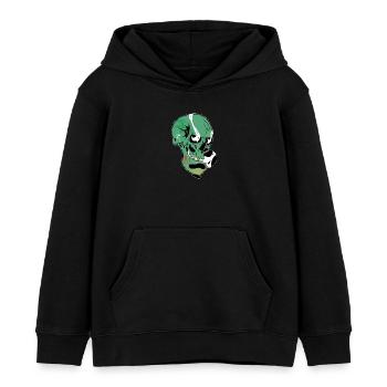 Skull - Kids Organic Hoodie by Stanley/Stella - black - Front - AI Model Kid Male (0cm)