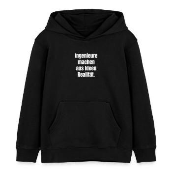 Ingenieure machen aus Ideen Realität. - Kinder Organic Hoodie Mini Cruiser von Stanley/Stella - Schwarz - Vorne - AI Model Kid Male (0cm)