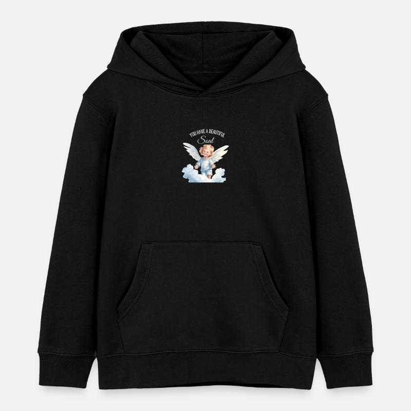 Belle Âme - Sweat à capuche enfant bio Stanley/Stella - noir