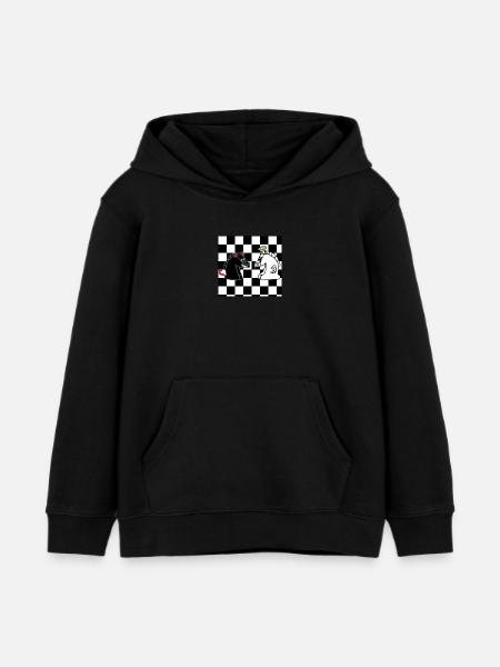 Schach - Kinder Organic Hoodie Mini Cruiser von Stanley/Stella - Schwarz