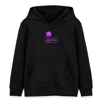 Holiday Palme Text Spruch Urlaub Erholen Reisen - Kinder Organic Hoodie Mini Cruiser von Stanley/Stella - Schwarz - Vorne - AI Model Kid Male (0cm)