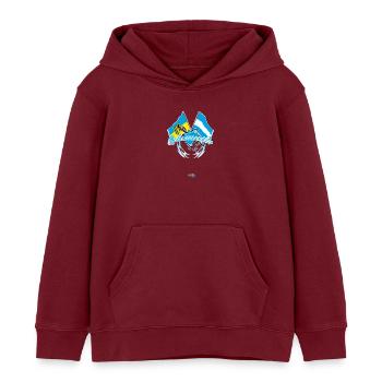 Chemnitz - Flagge zeigen - Kinder Organic Hoodie Mini Cruiser von Stanley/Stella - Burgunderrot - Vorne - AI Model Kid Female (0cm)