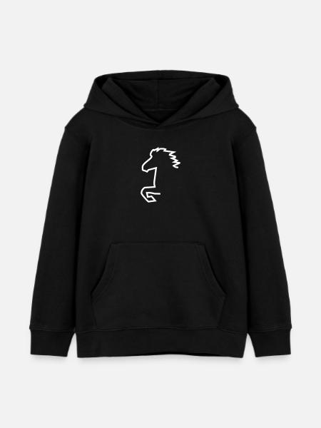 Islandpferd - Kinder Organic Hoodie Mini Cruiser von Stanley/Stella - Schwarz
