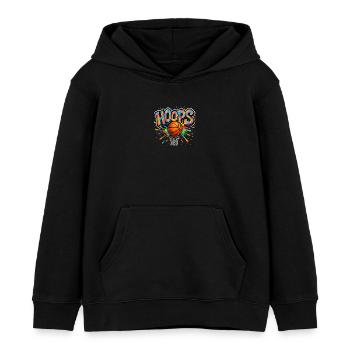 Hoops Basketball Sports Idée Cadeau BBall - Sweat à capuche enfant bio Stanley/Stella - noir - Devant - AI Model Kid Male (0cm)