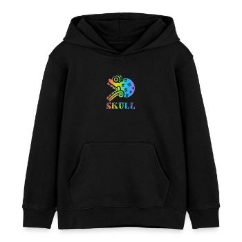 Multicolored Tribal Skull - Kids Organic Hoodie by Stanley/Stella - black - Front - AI Model Kid Male (0cm)