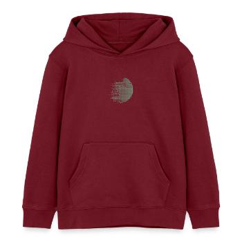 Digital Circle - Kids Organic Hoodie by Stanley/Stella - burgundy - Front - AI Model Kid Female (0cm)