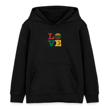 COEUR LITUANIE - Sweat à capuche enfant bio Stanley/Stella - noir - Devant - AI Model Kid Male (0cm)
