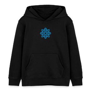 Snow - Kids Organic Hoodie by Stanley/Stella - black - Front - AI Model Kid Male (0cm)