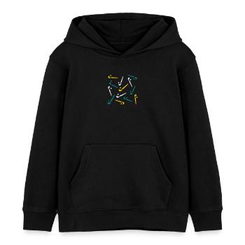 Hockey stick - Kids Organic Hoodie by Stanley/Stella - black - Front - AI Model Kid Male (0cm)