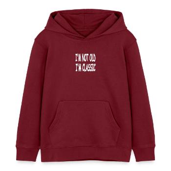 Voiture - Sweat à capuche enfant bio Stanley/Stella - bordeaux - Devant - AI Model Kid Female (0cm)