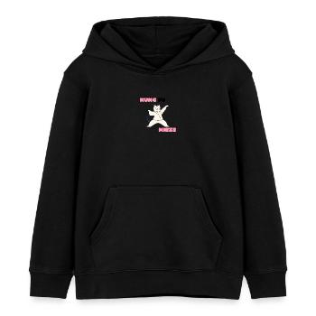 Kung Fu Miezekatze - Kinder Organic Hoodie Mini Cruiser von Stanley/Stella - Schwarz - Vorne - AI Model Kid Male (0cm)