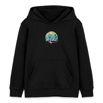 Kitesurfen Retro - Kinder Organic Hoodie Mini Cruiser von Stanley/Stella - Schwarz - Vorne - AI Model Kid Male (0cm)
