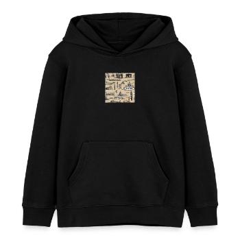 Villes italiennes - Sweat à capuche enfant bio Stanley/Stella - noir - Devant - AI Model Kid Male (0cm)