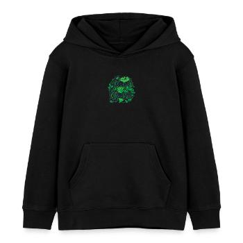 Amateur de fleurs Coloré Floral Design texte Art - Sweat à capuche enfant bio Stanley/Stella - noir - Devant - AI Model Kid Male (0cm)