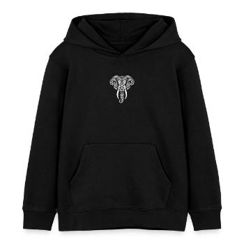 Elefant Mandala Tribal - Kinder Organic Hoodie Mini Cruiser von Stanley/Stella - Schwarz - Vorne - AI Model Kid Male (0cm)