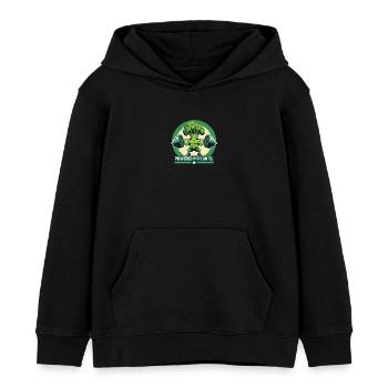 Alimenté par des protéines – Fun Fitness Brocoli - Sweat à capuche enfant bio Stanley/Stella - noir - Devant - AI Model Kid Male (0cm)