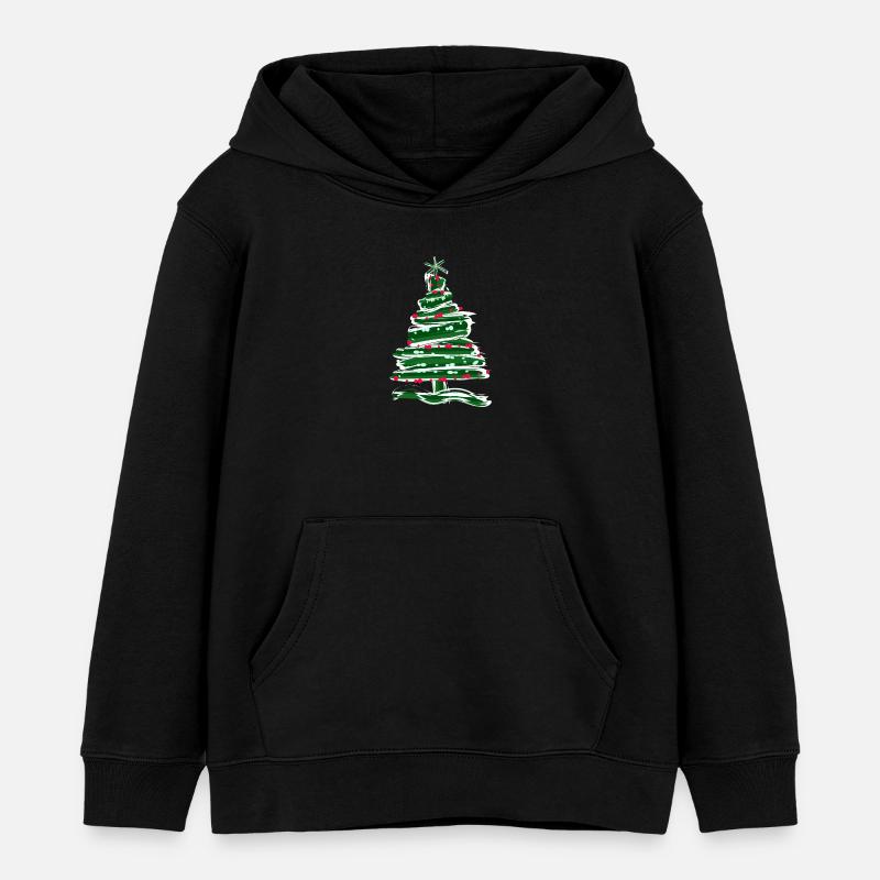 Weihnachtsbaum -g1 - Kinder Organic Hoodie Mini Cruiser von Stanley/Stella - Schwarz