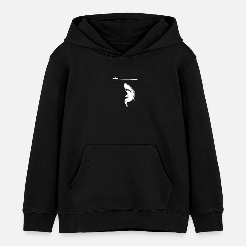 Gros poissons - Sweat à capuche enfant bio Stanley/Stella - noir