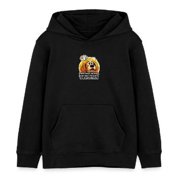 Chien câlin avec des pensées de collation - Sweat à capuche enfant bio Stanley/Stella - noir - Devant - AI Model Kid Male (0cm)