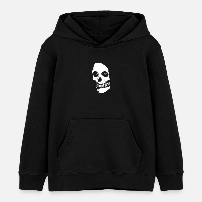Crâne d’horreur d’Halloween - Sweat à capuche enfant bio Stanley/Stella - noir