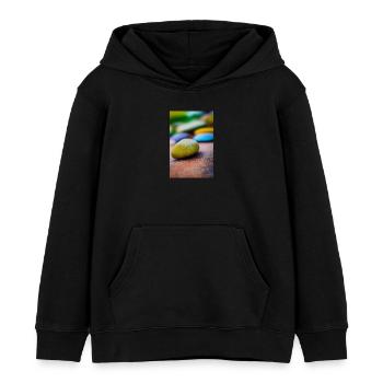 Pierres colorées - Sweat à capuche enfant bio Stanley/Stella - noir - Devant - AI Model Kid Male (0cm)