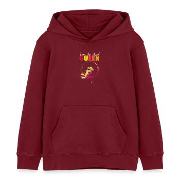 Sternzeichen Widder - Kinder Organic Hoodie Mini Cruiser von Stanley/Stella - Burgunderrot - Vorne - AI Model Kid Female (0cm)