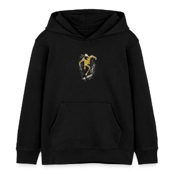 Skate | Skateboard | Skøjteløber - Stanley/Stella børne hættetrøje økologisk - sort - Foran - AI Model Kid Male (0cm)