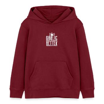 Ail - Sweat à capuche enfant bio Stanley/Stella - bordeaux - Devant - AI Model Kid Female (0cm)