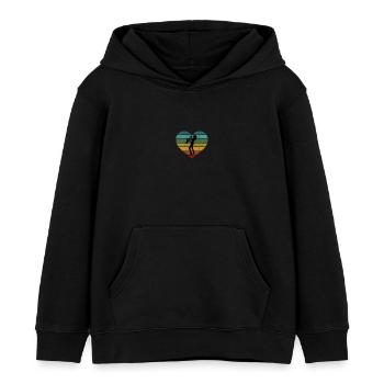 Ich liebe Saxophon und Saxophonistin - Kinder Organic Hoodie Mini Cruiser von Stanley/Stella - Schwarz - Vorne - AI Model Kid Male (0cm)