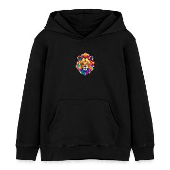Löwenkopf - Kinder Organic Hoodie Mini Cruiser von Stanley/Stella - Schwarz - Vorne - AI Model Kid Male (0cm)