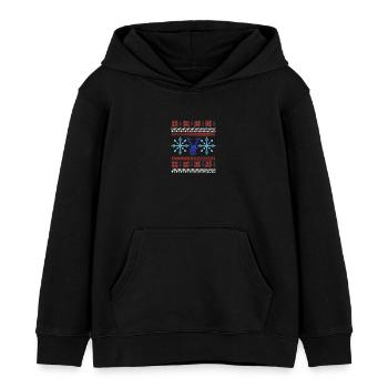 Pixel Weihnachtsmuster - Kinder Organic Hoodie Mini Cruiser von Stanley/Stella - Schwarz - Vorne - AI Model Kid Male (0cm)