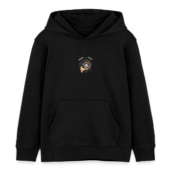 Hornist liebt Horn Waldhorn spielen im Orchester - Kinder Organic Hoodie Mini Cruiser von Stanley/Stella - Schwarz - Vorne - AI Model Kid Male (0cm)
