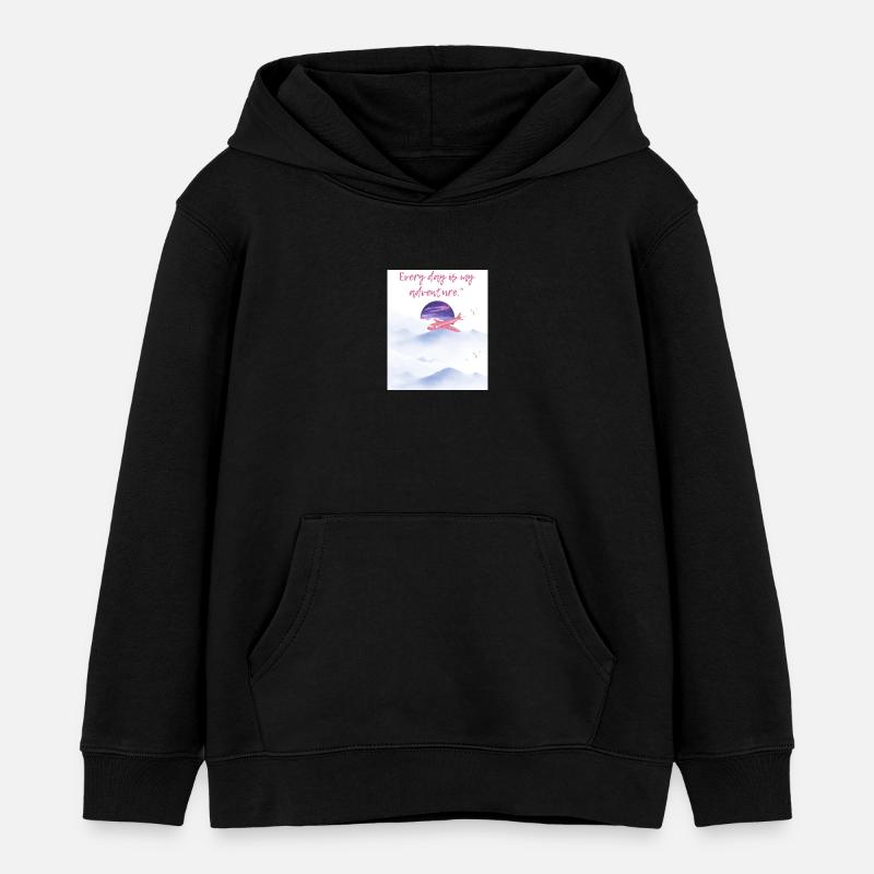 Aventure - Sweat à capuche enfant bio Stanley/Stella - noir