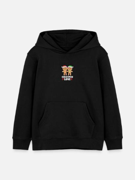 Weihnachten Lebkuchen Lebkuchenmann Gingerbread - Kinder Organic Hoodie Mini Cruiser von Stanley/Stella - Schwarz