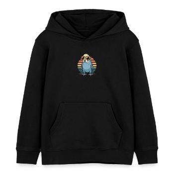 Wellensittich - Kinder Organic Hoodie Mini Cruiser von Stanley/Stella - Schwarz - Vorne - AI Model Kid Male (0cm)