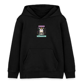 Zocker Königin - Kinder Organic Hoodie Mini Cruiser von Stanley/Stella - Schwarz - Vorne - AI Model Kid Male (0cm)