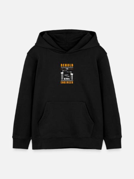 Voici l’ingénieur civil - Sweat à capuche enfant bio Stanley/Stella - noir