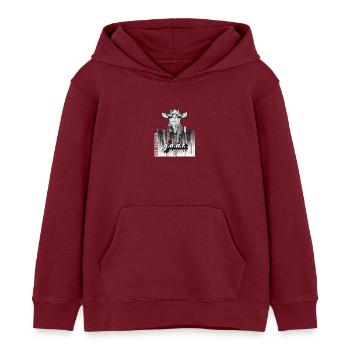 GOAT Street Style – Urban Design - Kinder Organic Hoodie Mini Cruiser von Stanley/Stella - Burgunderrot - Vorne - AI Model Kid Female (0cm)