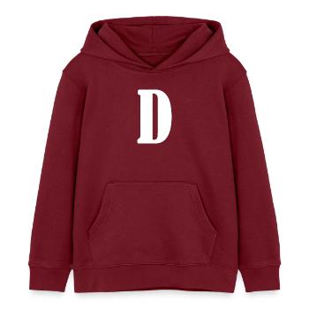 D - Kinder Organic Hoodie Mini Cruiser von Stanley/Stella - Burgunderrot - Vorne - AI Model Kid Female (0cm)