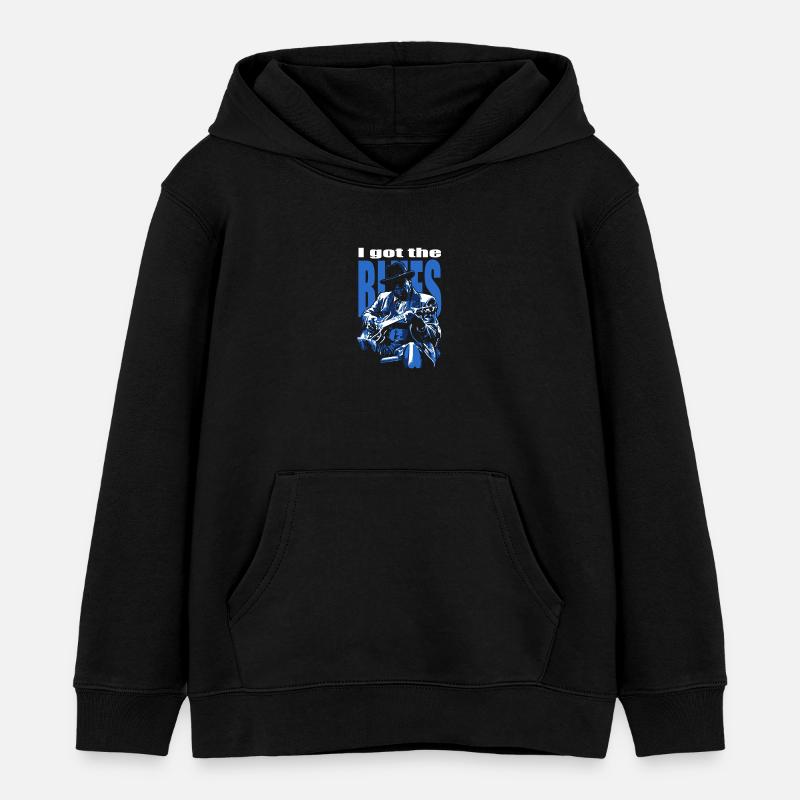 I got the blues - Sweat à capuche enfant bio Stanley/Stella - noir