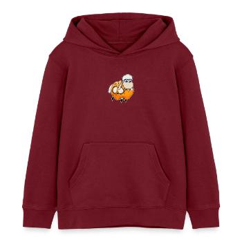 Wolly Sheepling in Pumpkin Gaming - Kids Organic Hoodie by Stanley/Stella - burgundy - Front - AI Model Kid Female (0cm)