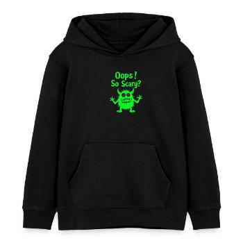 Oups! Si effrayant ? Drôle de monstre - Sweat à capuche enfant bio Stanley/Stella - noir - Devant - AI Model Kid Male (0cm)