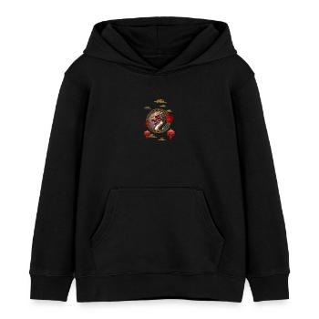 Bonne année du Dragon Chinois - Sweat à capuche enfant bio Stanley/Stella - noir - Devant - AI Model Kid Male (0cm)