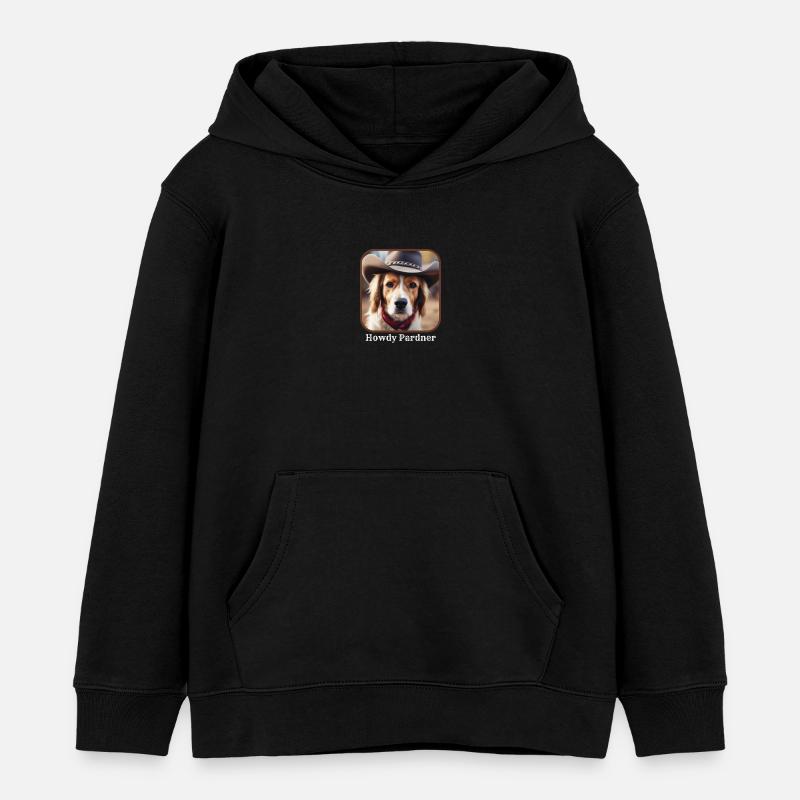 Salut Pardner - Sweat à capuche enfant bio Stanley/Stella - noir