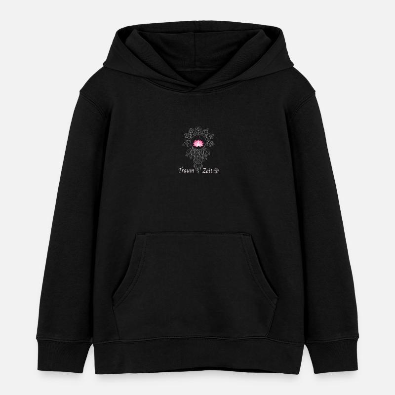 Attrape-Rêves Lotus du Temps du Rêve - Sweat à capuche enfant bio Stanley/Stella - noir