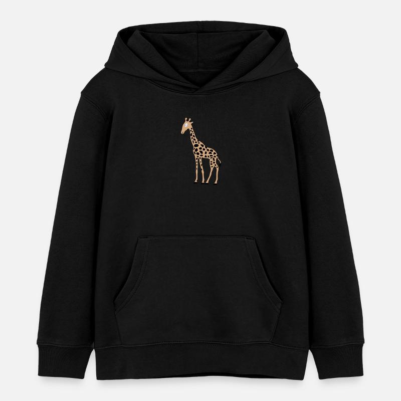 Giraffa - Sweat à capuche enfant bio Stanley/Stella - noir