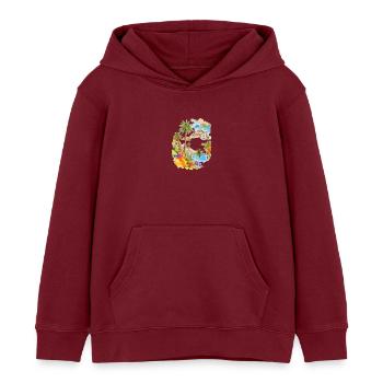 Vacances aux îles Canaries - Sweat à capuche enfant bio Stanley/Stella - bordeaux - Devant - AI Model Kid Female (0cm)